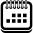 Spring calendar rounded symbol