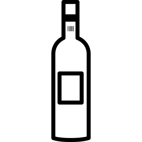 Wine bottle outline