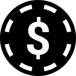 Dollar Symbol On Poker Piece