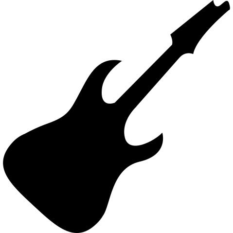 Electric guitar silhouette