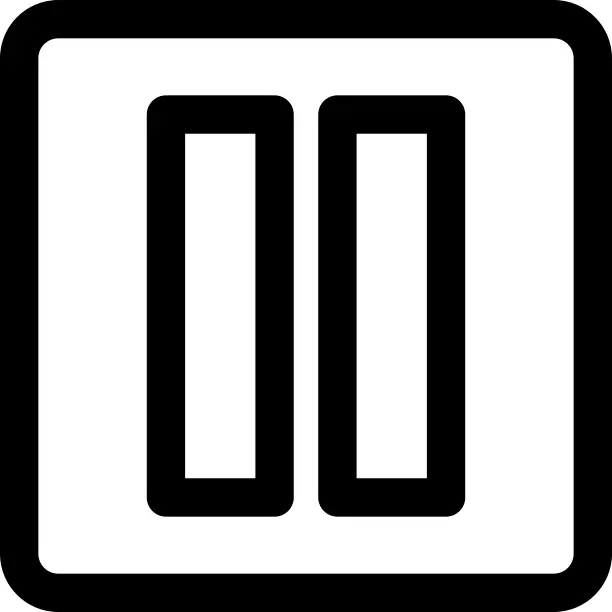 Pause Square Button