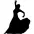 Female flamenco dancer silhouette