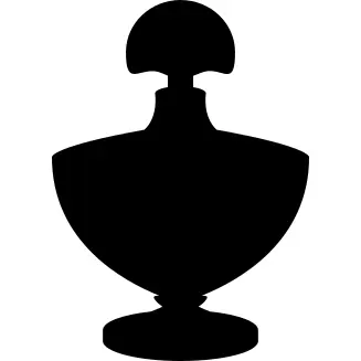 Stylish perfume bottle silhouette