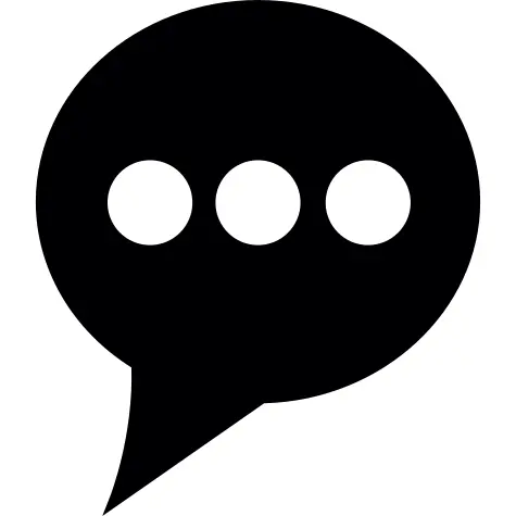 Thought balloon with three white dots
