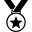 Sportive medal symbol with a star