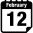 February 12 calendar page