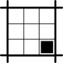 Square layout with black square on southeast area
