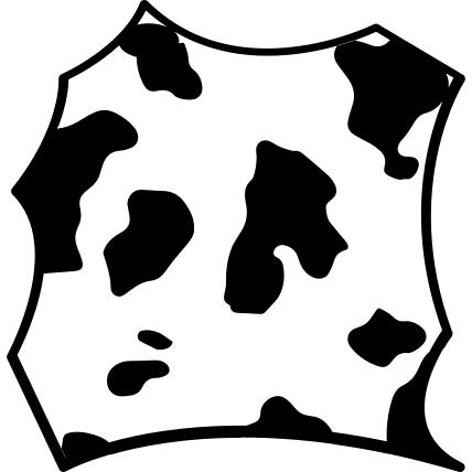 Cow stained skin