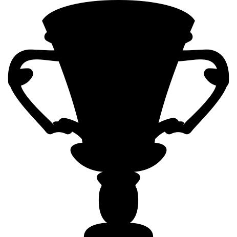 Soccer cup trophy black shape