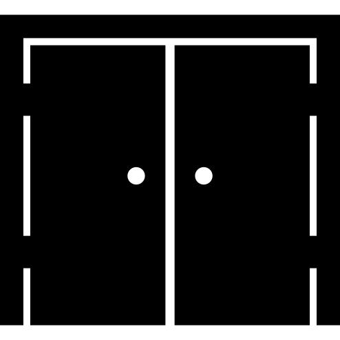 Double door closed
