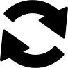 Arrows circle of two rotating in clockwise direction