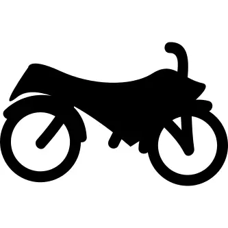 Motorcycle side view silhouette