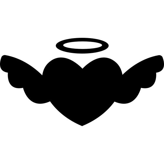 Winged heart with an halo