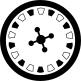 Roulette wheel in casino