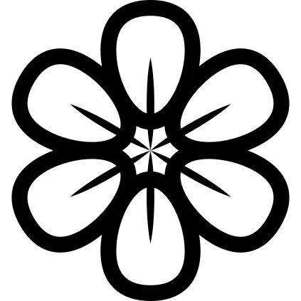 Flower with rounded petals