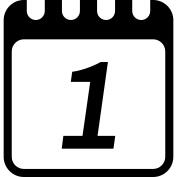 Daily calendar page in day 1