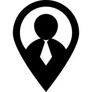 Placeholder locator with businessman image