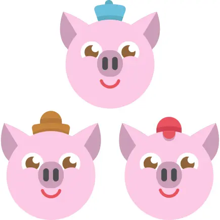 Three piglets