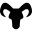 Capricorn astrological sign of head black silhouette with horns