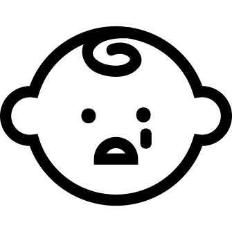 Baby face crying