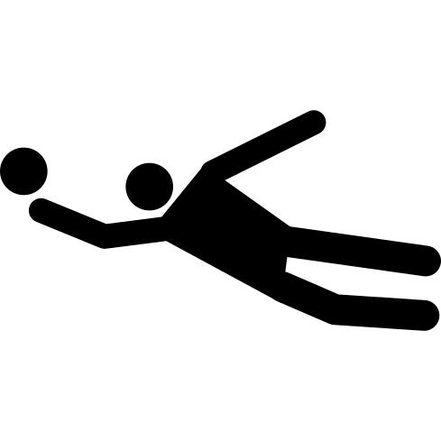 Goalkeeper chasing the ball
