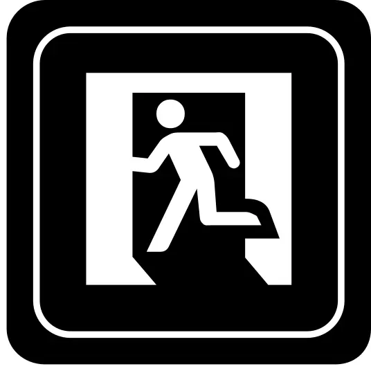 Emergency door signal