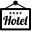 Hotel hanging signal of four stars