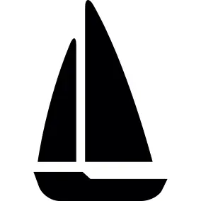 black sailing boat