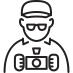 Photographer with Cap and Glasses
