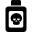 Poison bottle with a skull symbol