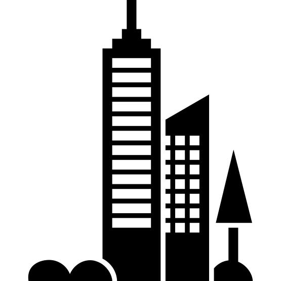 City towers view