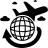 Travelling by airplane around the Earth