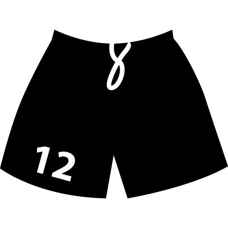 Football shorts with number 12