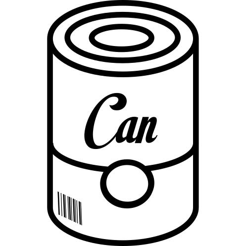 Can of food with barcode