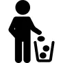 Man and Recycling Bin
