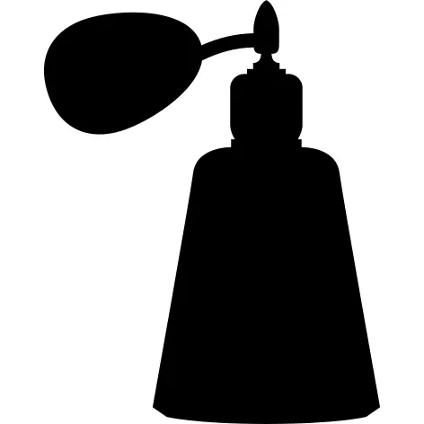 Parfum elegant vintage bottle black silhouette shape