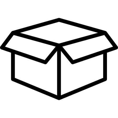 Open cardboard box