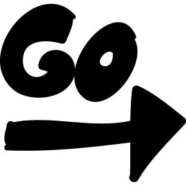Handmade go signal with right arrow