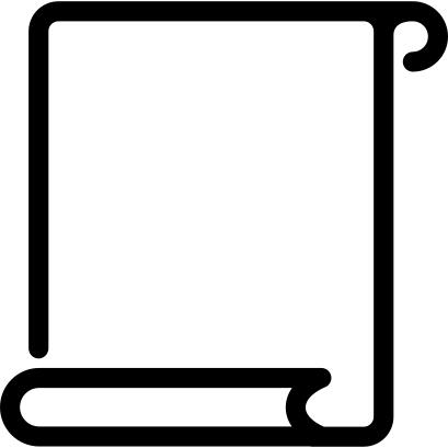 Open scroll outline