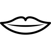 Thin lips outline