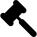 Legal hammer black shape