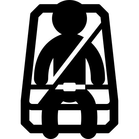 Seat belt on silhouette