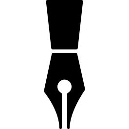 Calligraphy pen tip outline