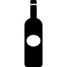 Bottle dark big shape with oval label
