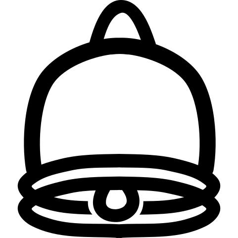 Bell hand drawn interface symbol