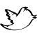 Twitter sketched logo outline
