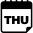 Thursday calendar daily page interface symbol