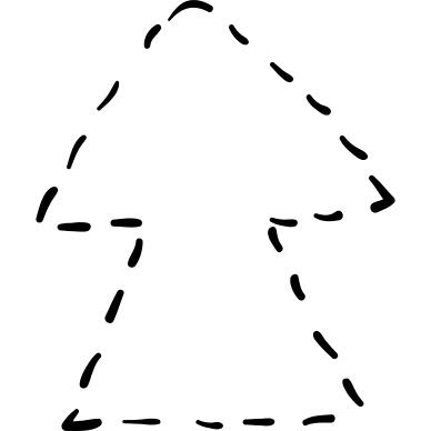 Up arrow with broken line