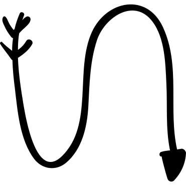 Curved arrow
