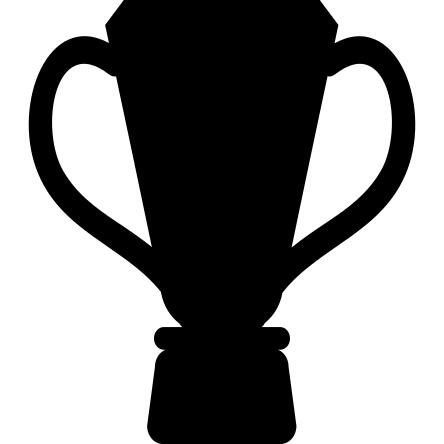 Trophy cup black shape